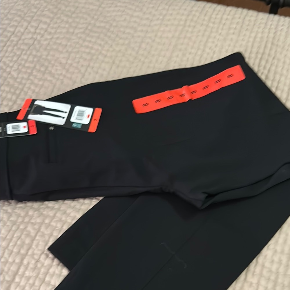 Black Pants with Red Accents